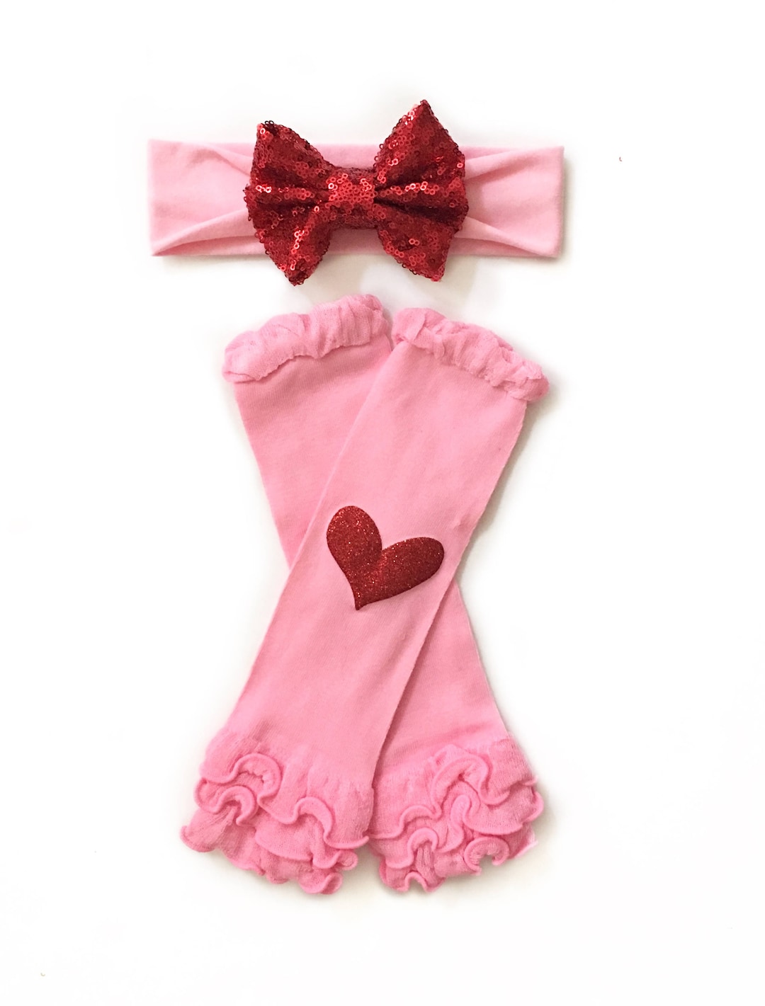 My First Valentines Day Romper with Tutu, Headband and Legwarmers main image 1