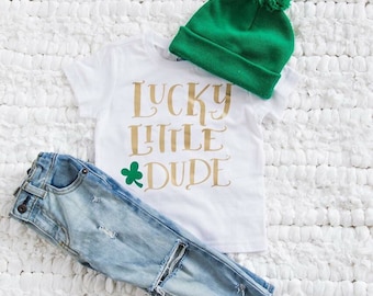 Boys St Patricks Day Shirt, Toddler St Patricks Day, Lucky Little Dude, Lucky Shirt, Baby St Patricks Day Shirt, St Patricks Outfit