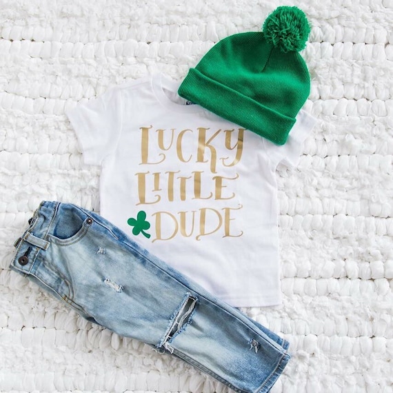 Boys St Patricks Day Shirt, Toddler St Patricks Day, Lucky Little Dude, Lucky Shirt, Baby St Patricks Day Shirt, St Patricks Outfit