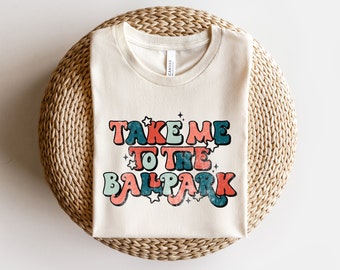 portami alla maglietta del ballpark, alla maglia da baseball da donna, alla camicia da softball da donna, alla maglietta della mamma del baseball, alla maglietta del ballpark