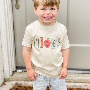 Kids back to school shirt, personalized toddler school shirt, first day of school shirt Oatmeal