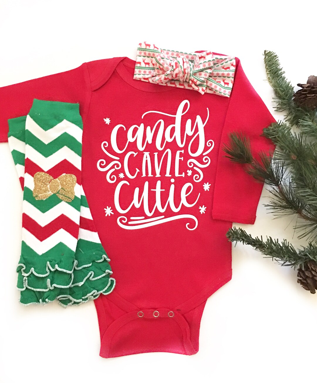 Baby Girl Christmas Outfit, Candy Cane Cutie Outfit, Christmas Outfit