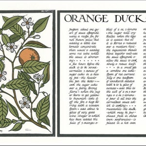 Orange Duck, David Lance Goines, Recipes Suitable for Framing