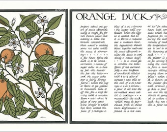 Orange Duck, David Lance Goines, Recipes Suitable for Framing