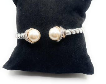 Bracciale rigido con perle Brighton Neptune Rings - 1886