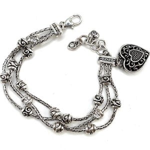 Brighton Reno Reversible Heart Charm Bracelet 9889