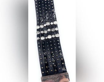 Brighton zwarte leren armband - 4555