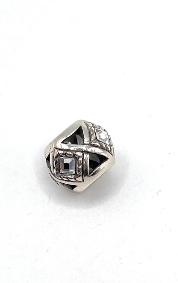 New Brighton Shooting Star Red Spacer Charm Bead – Rare Retired Find, Silver Plated Dangle Charm