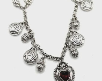 Pulsera de cristal con corazón rojo de Brighton - 1822