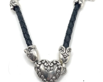 Brighton zwarte leren hartarmband - 4748