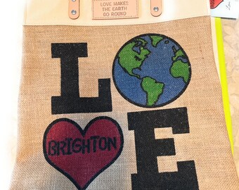 Brighton Love Makes the Earth go Round Earth Tote D30191