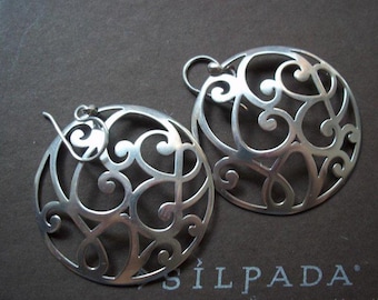 W2137 Silpada Sterling Silver Scroll Earrings