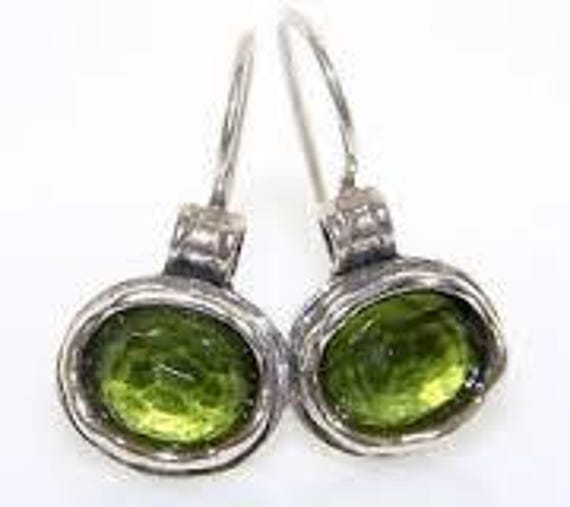 W1455 Retired Silpada Peridot Earrings - image 1