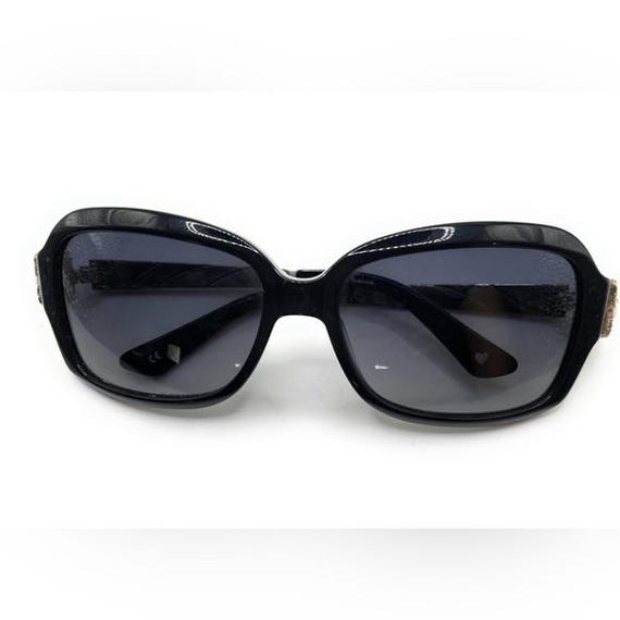 Brighton Black Frame Sunglasses with Gradient Gray Lenses Brighton - Rectangle Silver & Black Frame Sunglasses For Men  main image 3