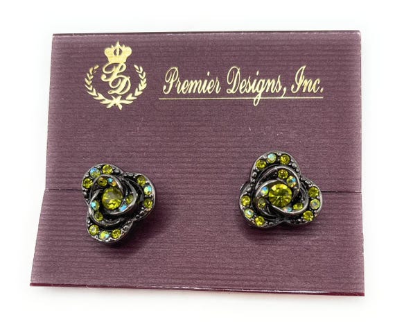 SAGE BLOSSOM Retired Premier Designs Earrings (clips or Posts - Main Image