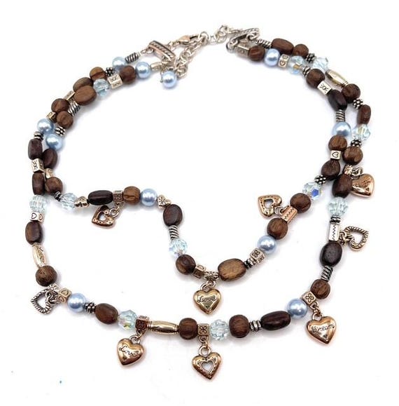 Brighton Wooden Beaded Necklace - 0389 - Etsy