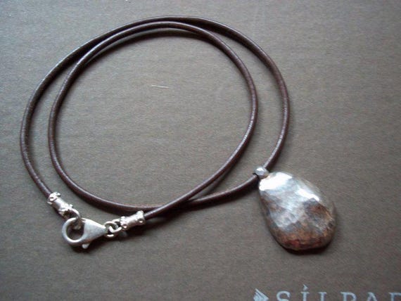 N1456 Silpada retired Hammered Silver Necklace
