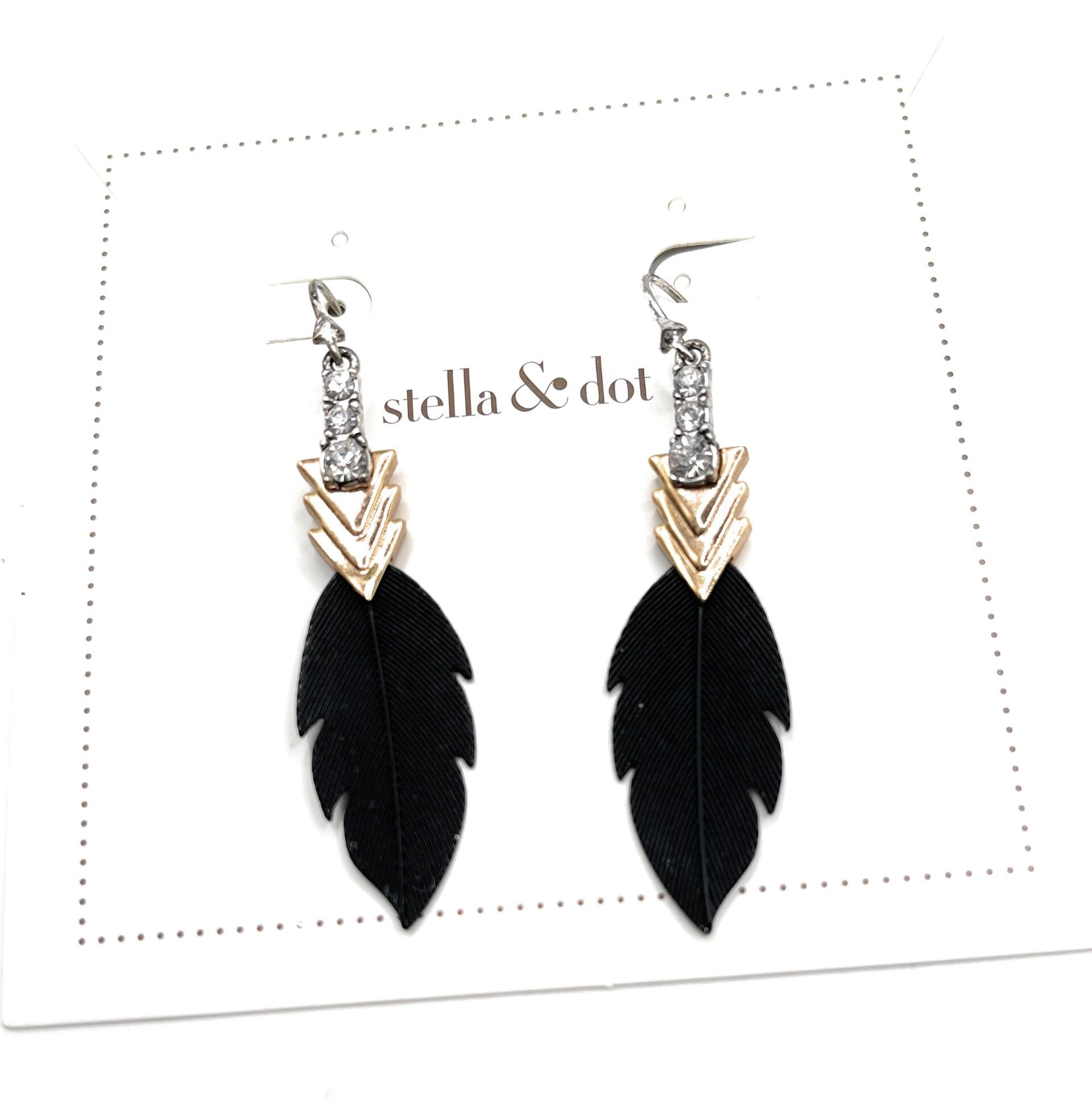 Raven Stella & Dot Feather Earrings - Limited Edition - Etsy