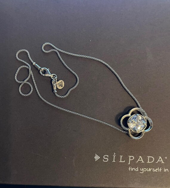 N1411 Silpada Retired Cubic Zirconia Necklace