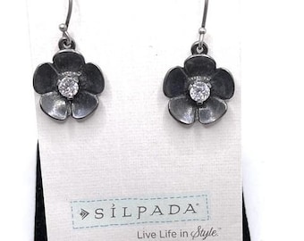 W1965 Silpada Retired Flower Earrings