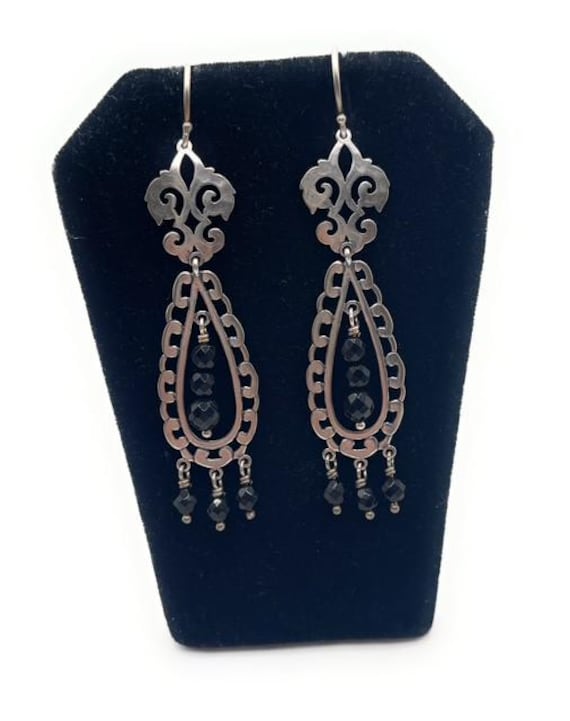 W2308 Retired Silpada Sterling Silver Agate Chandelier Earrings
