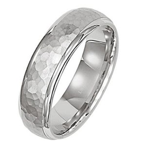 Mens Platinum Wedding Band ,Hammered Finish Platinum Mens Wedding Rings , Platinum Mens Wedding Bands, Platinum Rings, Rings for Men