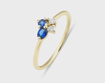 Sapphire & Diamond Ring