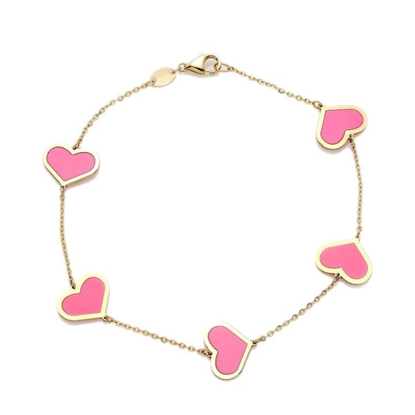 Pink Heart Bracelet Set main image 0