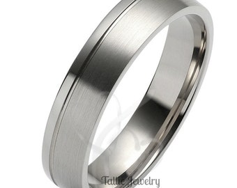 5mm 10K 14K 18K Solid White Gold Mens and Womens Wedding Rings, Satin Finish Mens Wedding Bands, White Gold Wedding Bands