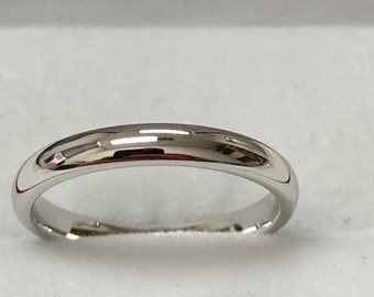 Platinum Plain Dome Wedding Bands, Mens & Womens Platinum Wedding Rings, Platinum Band, Platinum Ring, Rings for Men , Rings for Women