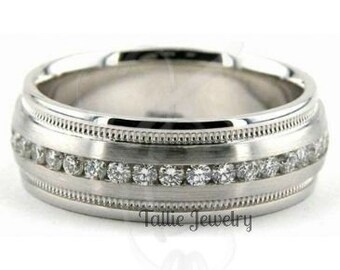 Platinum Diamond Eternity Ring,  Platinum Diamond Eternity Wedding Band,  Platinum Womens Wedding Rings, Platinum Mens Wedding Bands