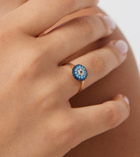 Little Turquoise Blue Eye Ring Little Turquoise Blue Eye Ring