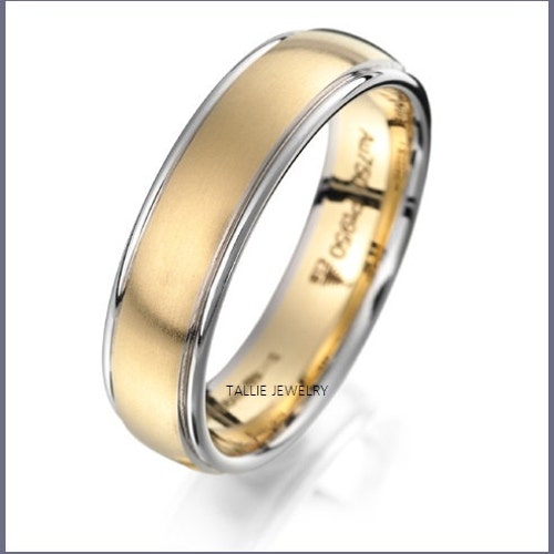 White Gold Wedding Bands With Natural Diamonds. Couple Rings Etsy