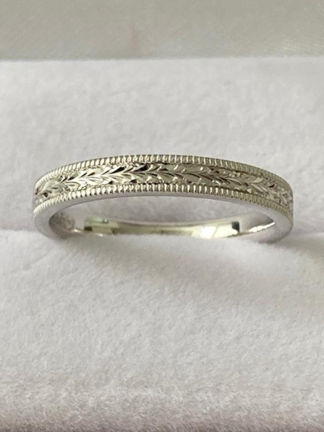 Platinum Hand Engraved Rings, Hand Engraved Platinum Mens & Womens ...