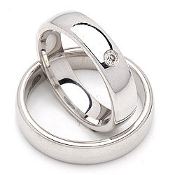 Platinum his and on sale hers wedding bands