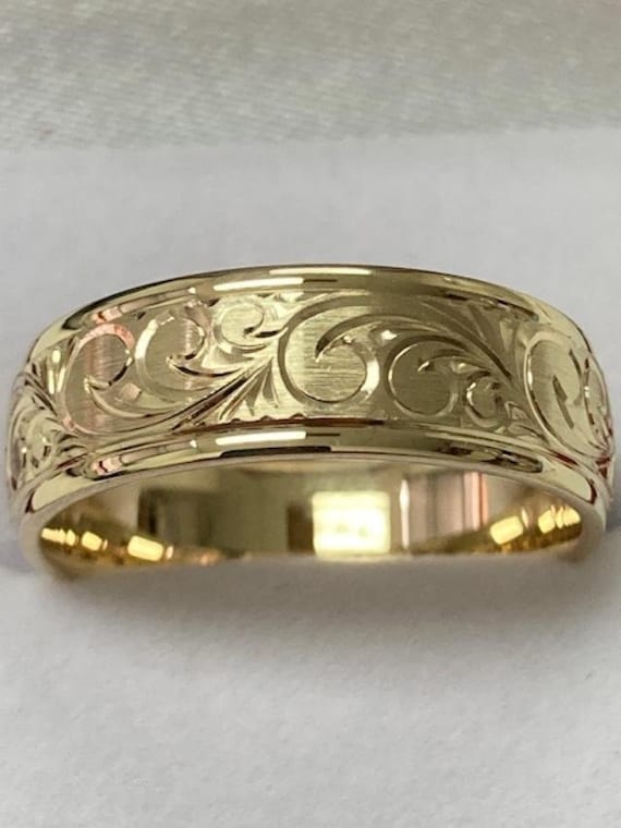 Alianza de boda de oro amarillo macizo de mm, 10 quilates, 14