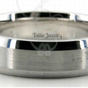 Platinum Mens Wedding Bands, Platinum Mens Wedding Rings , 6mm Satin Finish Beveled Edge Platinum Wedding Bands, Platinum Rings