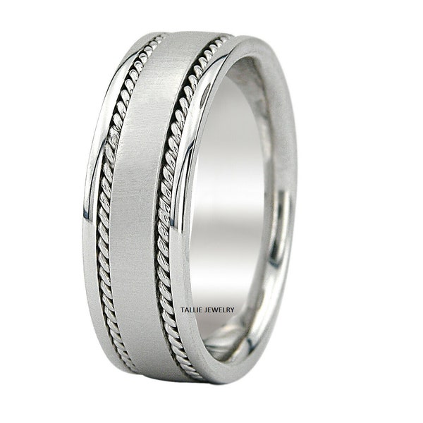 Mens Nautical Wedding Bands Etsy