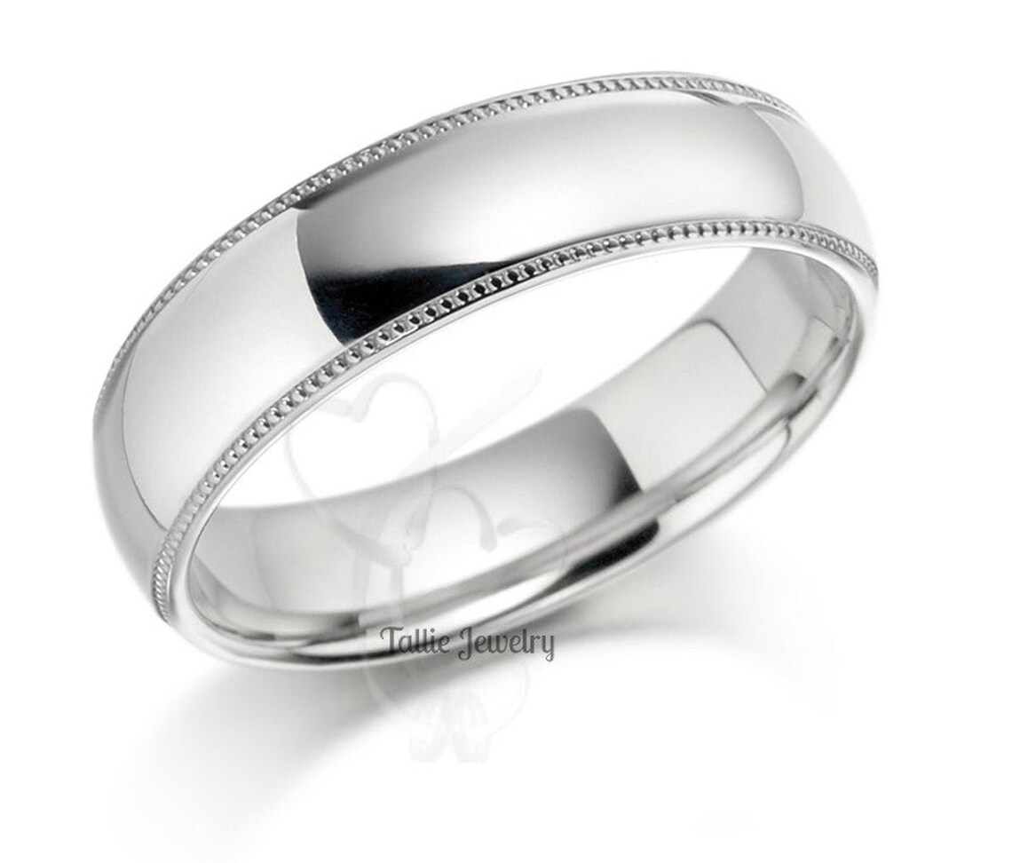 Platinum Mens Wedding Band Platinum Mens Wedding Ring 6mm - Etsy