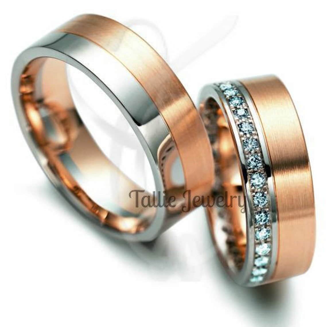 Hers and Hers matching set wedding rings