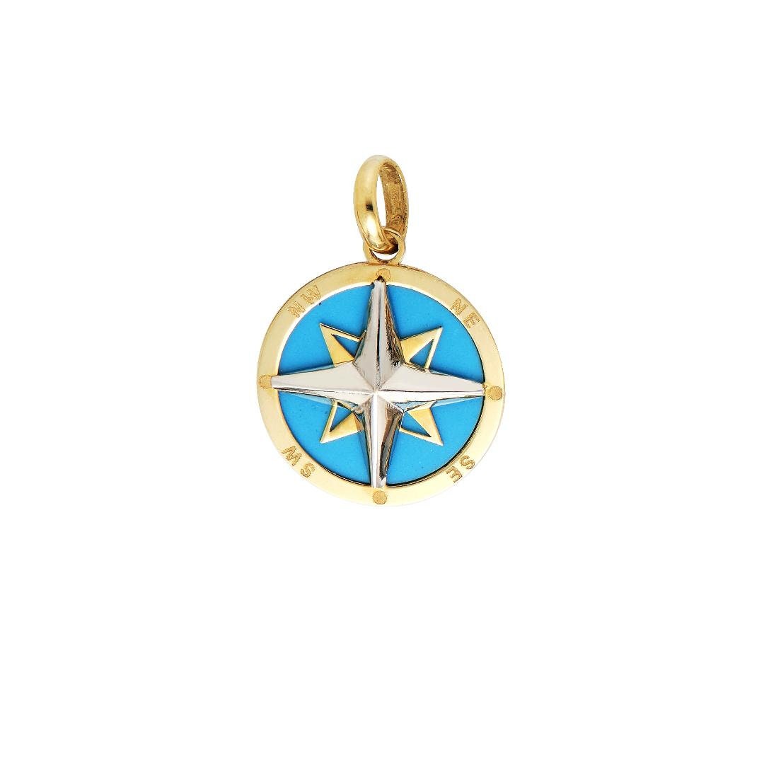 AGA Correa & Son since 1969 - Compass Rose W/Compass Pendant - Jewelry