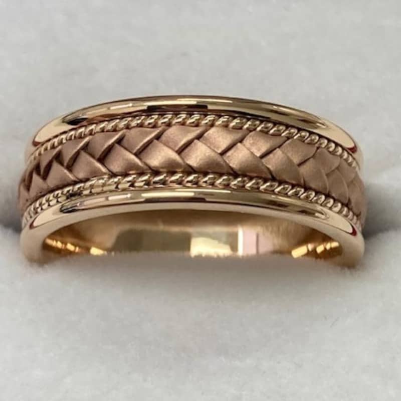 Two Tone Rope Ring - Etsy