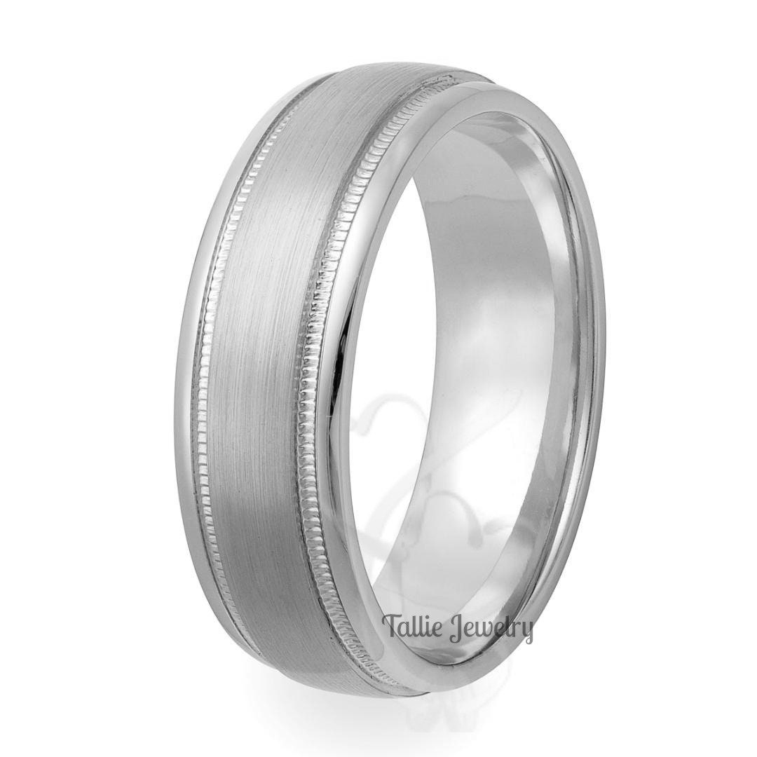 Mens wedding platinum bands sale