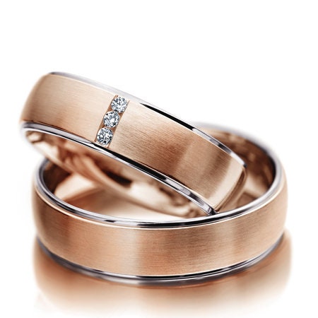 14K Rose Gold Brushed Comfort Fit 6mm Wedding Band