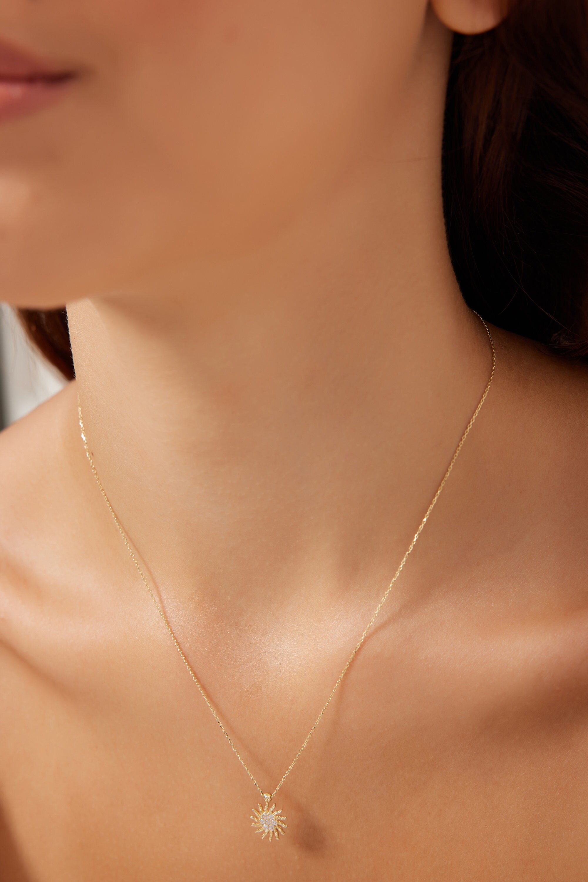 Sunrise Gold Sun Necklace – The Dainty Doe