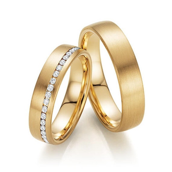 Anillos de boda de pareja para hombres y mujeres, alianzas de