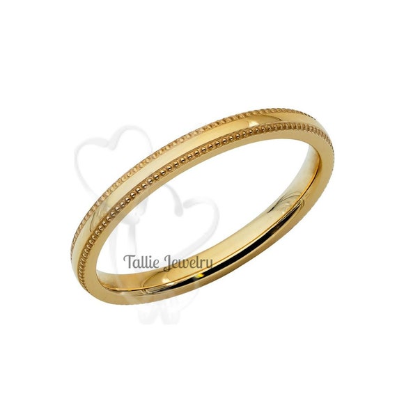2mm 10k white gold wedding band deals