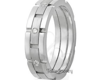 Platinum Diamond Wedding Ring,  Platinum Diamond Wedding Band, Rings for Men, Platinum Mens Wedding Bands, Rings for Women