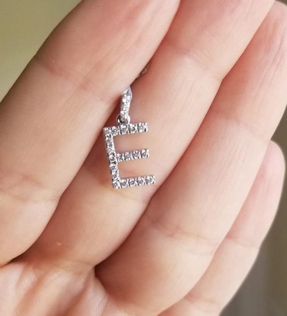 Diamond Puffy Initial Necklace