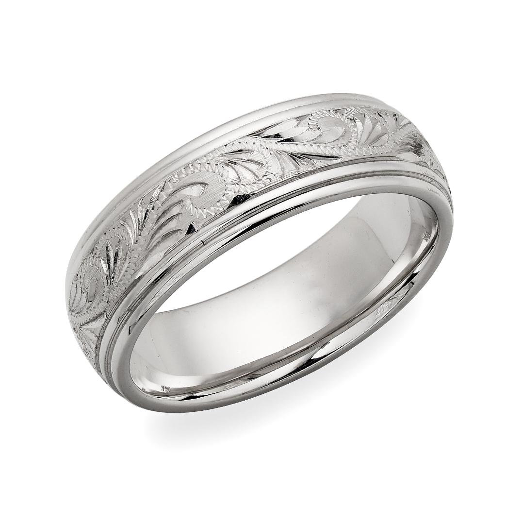 Wide Sterling Silver Personalized Engraved Ring Band, Mens Wedding Rin –  Horse Creek Company